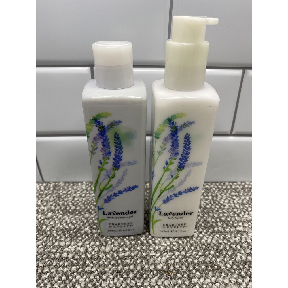 Crabtree Evelyn Lavender Bath Body Shower Gel Lotion Set New Bathroom